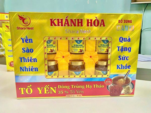 Tổ yến chưng Đông Trùng Hạ Thảo 35% Hộp quà